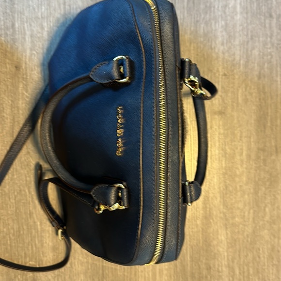 Michael Kors Kelly Shoulder Bag Navy Blue w/ Top Handles and Crossbody Strap - Picture 4 of 8